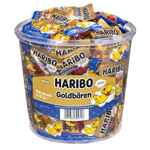 Haribo Gold Bears Good Night 100 mini torebek z gumami owocowymi 1200g