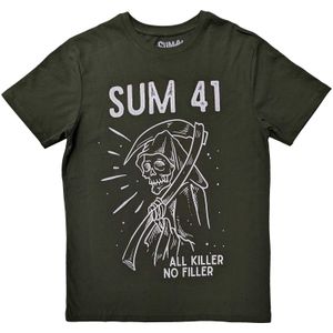 Sum 41 - "Reaper" T-Shirt für Herren/Damen Unisex RO5926 (S) (Grün)
