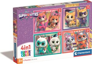 Clementoni Puzzle 4v1 Super Kitten