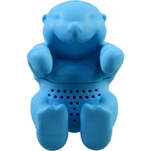 Niedliches Tee-Ei - Otter hellblau - aus Silikon (BPA-frei) für losen Tee (Tee-Infuser)