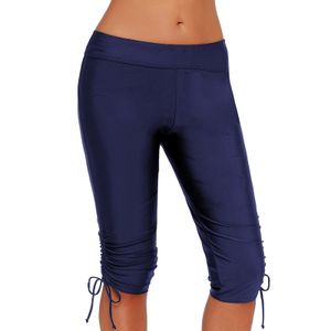 Damen Boardshort Badeanzug Bottom Tankini Swimwear Shorts Badebekleidung,Farbe:Blau,Größe:M