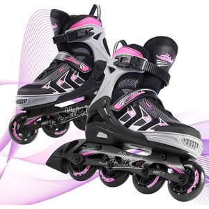 Inline Skates verstellbare Inliner, Rollschuhe für Jugendliche Größe XL (41-44), lila