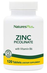 Natures Plus Zinc Picolinate mit Vitamin B6 – 120 Tabletten