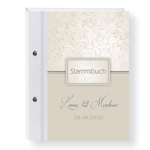 Stammbuch Glücksweg A4 schwarz-weiß  Familienstammbuch Stammbuch der Familie 