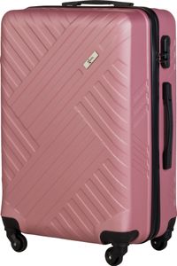 Xonic Design Reisekoffer - Hartschalen-Koffer mit 360° Leichtlauf-Rollen - hochwertiger Trolley mit Zahlenschloss in M-L-XL oder Set (Rose L, mittel)