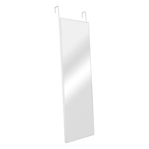 Türspiegel Lesina Ganzkörperspiegel 120 x 40 cm Hängespiegel Ankleidespiegel Garderobenspiegel Inkl. 2 Haken zum Einhängen Weiß