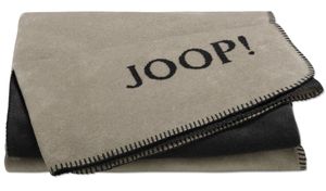JOOP! Plaid  Uni-Doubleface Farbe Stein-Anthrazit Größe 150 x 200cm