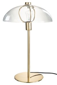 Tischlampe Jeff Metall/Glas Transparent/Gold