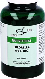 Green Line Nutritheke Chlorella 100% organické tablety z mikrořas, 250 tablet