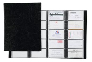 DURABLE Visitenkarten Album VISIFIX genarbte Folie schwarz für 400 Visitenkarten