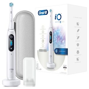 Braun Oral-B iO Series 8 Limited Edition, Elektrische Zahnbürste ,weiß, White Alabaster