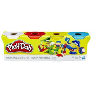 Play-Doh 4er Pack Grundfarben blau, gelb, rot, weiß