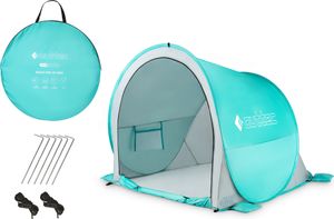 Outtec® Strandmuschel mit UV Schutz - Pop Up Zelt, Strand Sonnenschutz, Windschutz, Strandzelt mit Sandtaschen - für Baby, Kinder und Erwachsene