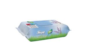 Sleepy Feuchttücher 16er pack x 80 Stück Feuchtpflegetücher für Baby Oberflächen | Für die empfindliche Haut von Neugeborene Lavendel, 16er pack x 80