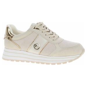 Tamaris Damen Sneaker Schnürung Plateau mehrfarbig 1-23727-42, Größe:37 EU, Farbe:Beige