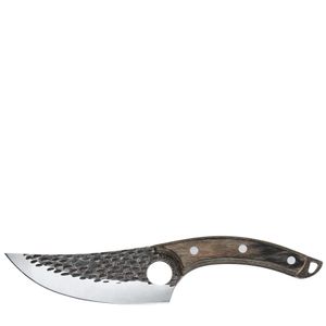 Zassenhaus Kochmesser RANGER 15 cm | handgefertigter Klingenstahl mit Loch | Griff aus Pakkaholz | mit Lederscheide | für die Küche oder als Outdoor Kochmesser | Ausbeinmesser | Hackmesser, 070866