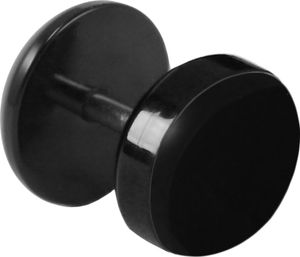Fake Plug Ohrstecker Emaille Farbe - Schwarz