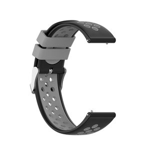 19mm dvoubarevný silikonový náramek pro hodinky ID205 Willful SW021 (Black Grey)