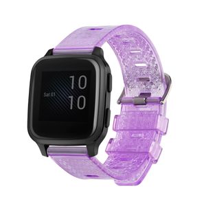 kwmobile Armband kompatibel mit Garmin Venu Sq Music / Sq Band - Glitzer TPU Ersatzarmband für Fitness Tracker - Violett Transparent kwmobile Armband kompatibel mit Garmin Venu Sq Music / Sq Band - Glitzer TPU Ersatzarmband für Fitness Tracker - Violett Transparent