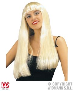 Blonde Perücke - Moderne Blondi-Perücke - Langhaarperücke  blond
