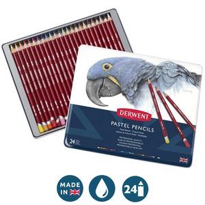 Derwent Pastell Aquarellstifte, 24-teiliges Stifte Set, wasserlösliche Buntstifte, ideal zum Malen und Zeichnen