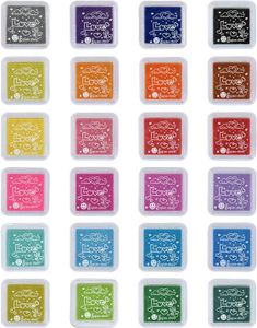 FNCF 24 Farben Stempelkissen für Papierarbeiten, DIY, Handwerk, Fingerabdruck, Scrapbook