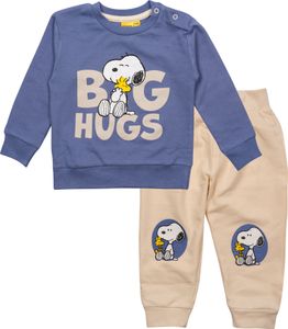 The Peanuts Baby Set  Snoopy - Big Hugs -  Oberteil Pullover mit Hose 2-Teiler Lila/Rosa 74-80