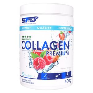 Collagen Pulver 400g Kollagen MSM Vitamin C Vitamin D Hyaluronsäure Knorpel Haut Gelenke Anti Aging Falten - Himbeere Erdbeere