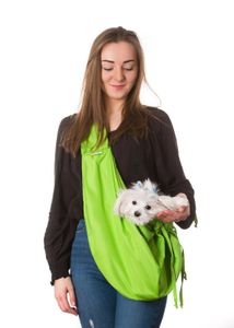 Tragetuch Hund, Katze Haustier Hand Schleuderträger Schultertasche Fronttasche hundetragebeutel Hellgrün Hobbydog