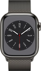Apple Watch Series 8 41mm (A2773) Graphite Stainless Milanaise Graphite CEL Neu