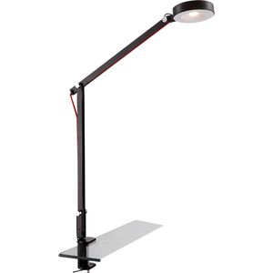 LED Tischleuchte, Metall, schwarz, Spot beweglich, H 84 cm