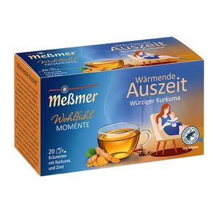 Meßmer würziger Kräutertee mit Kurkuma und Zimt süßlich würzig 40g