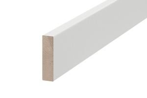 AP35/1 soklová lišta TYP 124 ACARA, MDF + fólia biela, 40 mm, 12 mm, 2,7 m