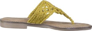 MARCO TOZZI Damen Pantoletten saffron, Strickmaterial, softe Feel me Leder Decksohle