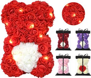 Rosenbär, Ewiger Rosen-Teddybär, Blumenbär, Damengeschenk, Valentinstag, Muttertag, Geburtstagsgeschenk, Geschenke für Mutter, Ehefrau, Freundin, Tochter