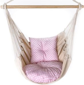 Love Gifts® Fotel wiszący z 2 poduszkami i zestawem haków sufitowych 130/100 cm - udźwig 150 kg, fotel wiszący dla dorosłych i dzieci, zawieszenie fotela wiszącego do wnętrz