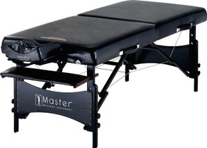 Master Massage 76cm Galaxy™ Mobile Massageliege Paket mit Memory Foam & Klappbares Holzgestell--Schwarz