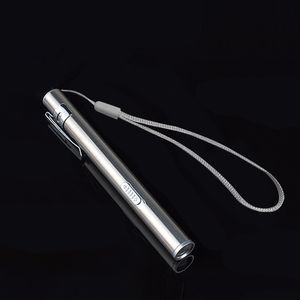 USB Mini wiederaufladbare Taschenlampe Edelstahl starkes Licht LED medizinische Taschenlampen tragbare wasserdichte Lampe