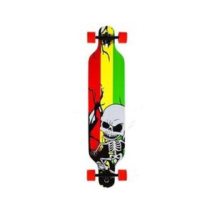 Nils Extreme Longboard Für Kinder Jugend und Erwachsene - Rollen Board - Skateboard mit Chinesischem Ahorn Deck - Modell WOOD - Skelett