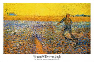 Vincent Van Gogh Poster - Der Sämann Bei Sonnenuntergang Nach Millet, 1888 (61 x 91 cm)