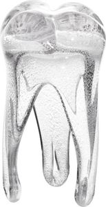 Glaszahn Trophäe 14cm weiß