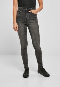 Dámské džíny Urban Classics Ladies High Waist Skinny Jeans black stone washed - 27/30