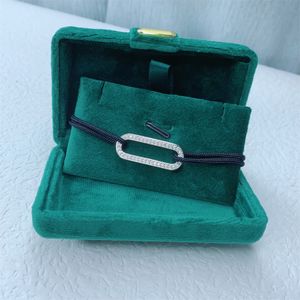 Verstellbares Seil Dinh Van Armband 100% Sterling Silber mit Zirkon Anhänger Seil Armband Männer Frauen Schmuck