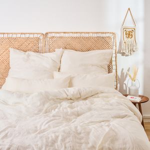 Pościel muślinowa Blumtal 200x220cm - poszwa na kołdrę 200x220 + 2x poszewka na poduszkę 80x80 Beige