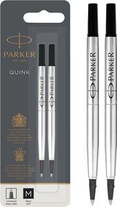 Parker Nachfüllmine für Rollerball mit mittlerer Spitze | schwarz (2er Packung)