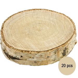 Platzkarten aus Holz, rund, Durchmesser 4.5-6.5cm