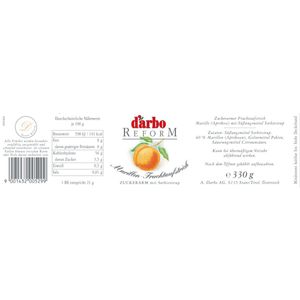 Darbo Reform Marillen Fruchtaufstrich Zuckerarm mit Sorbitsirup 330g
