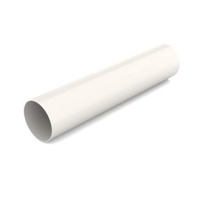 Fallrohr aus Kunststoff ohne Hals Ø 90 mm, Länge 3M, Weiß RAL 9010