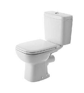 Duravit D-Code - Stand-WC-Kombination, Abgang waagerecht, Alpinweiß 21110900002