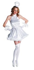 M211114-M weiß Damen Engel Kostüm Katze Gr.M